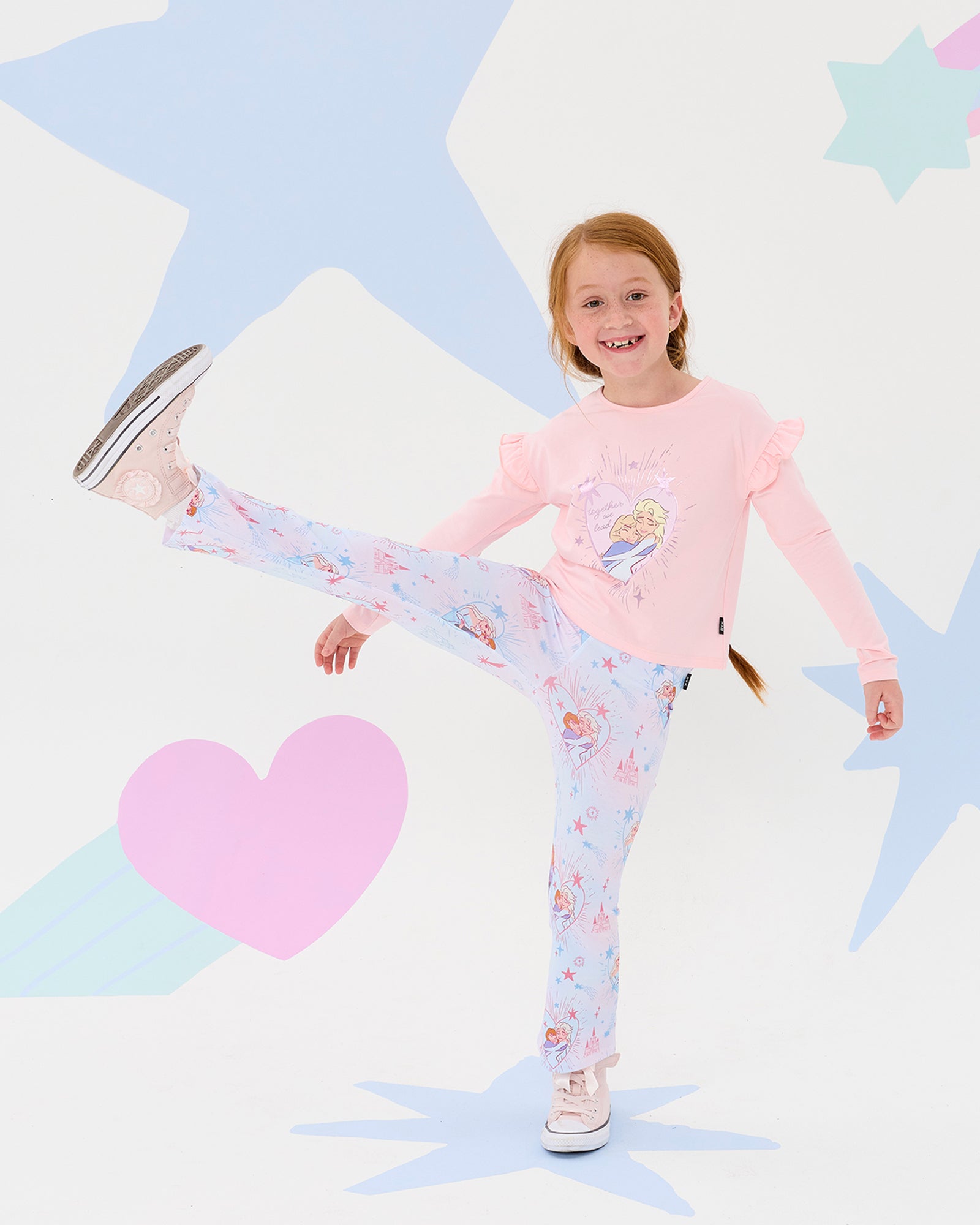 FROZEN WINTER SKY FLARE LEGGINGS