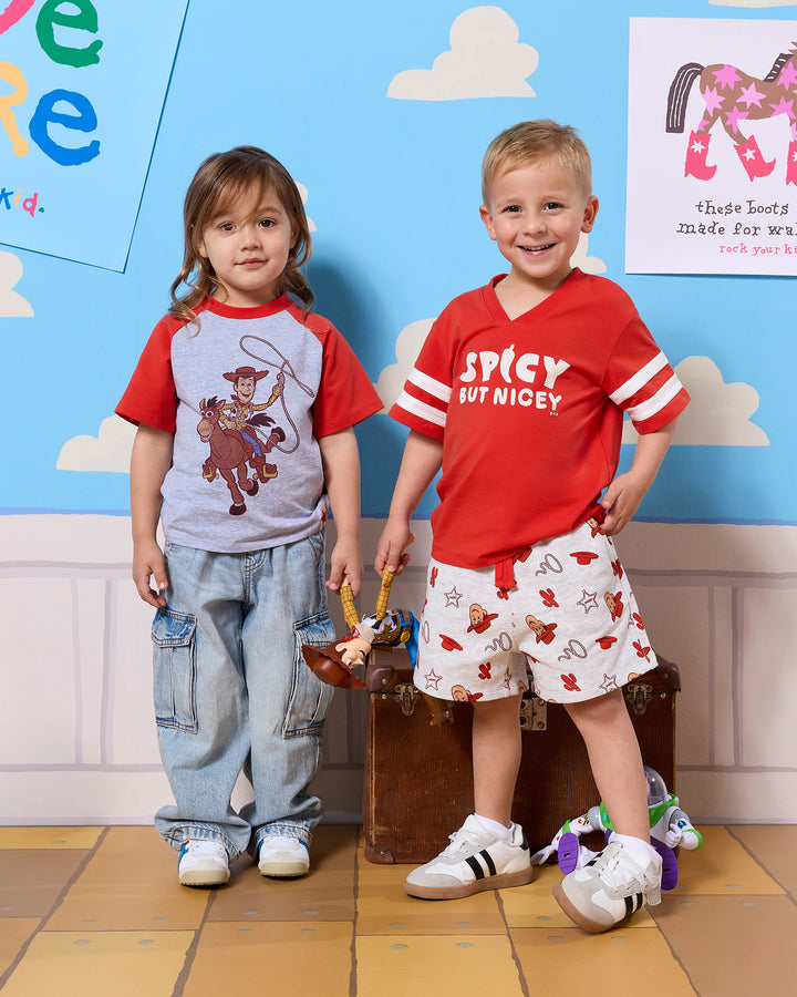 TOY STORY SHORT - GREY MARLE