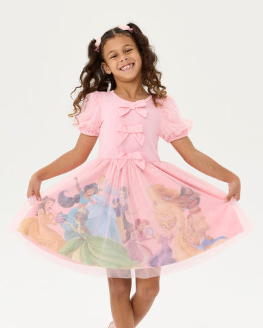DISNEY PRINCESS BOW BORDER DRESS