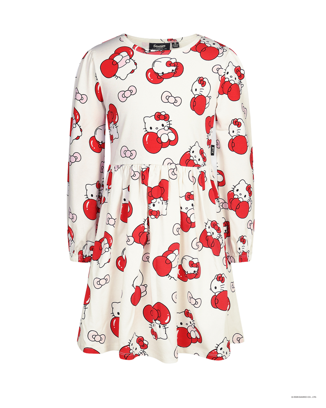 HELLO KITTY QUIRKY LONG SLEEVE JERSEY DRESS