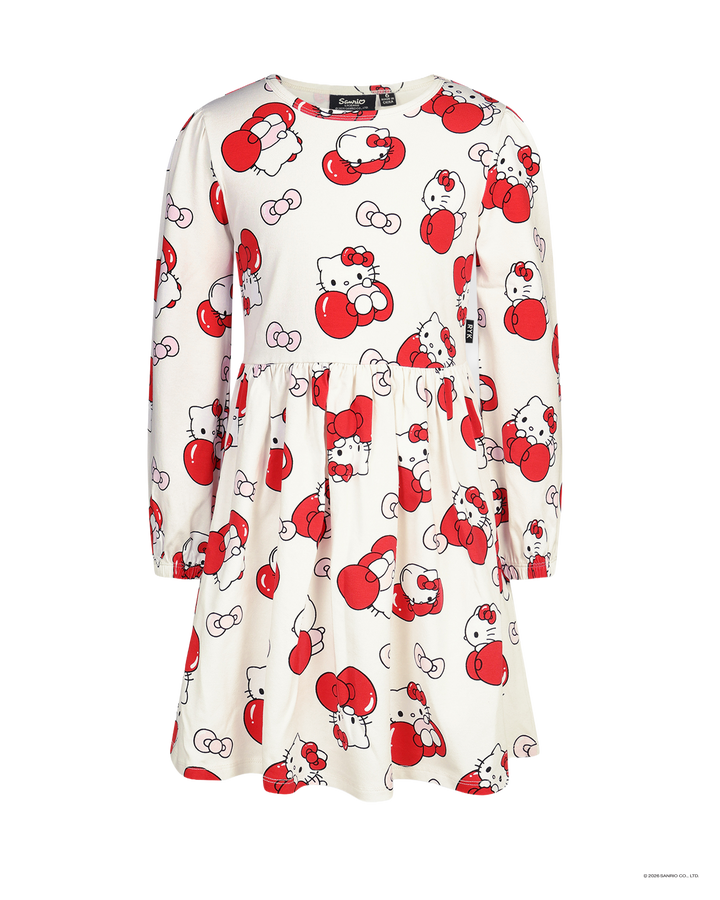 HELLO KITTY QUIRKY LONG SLEEVE JERSEY DRESS