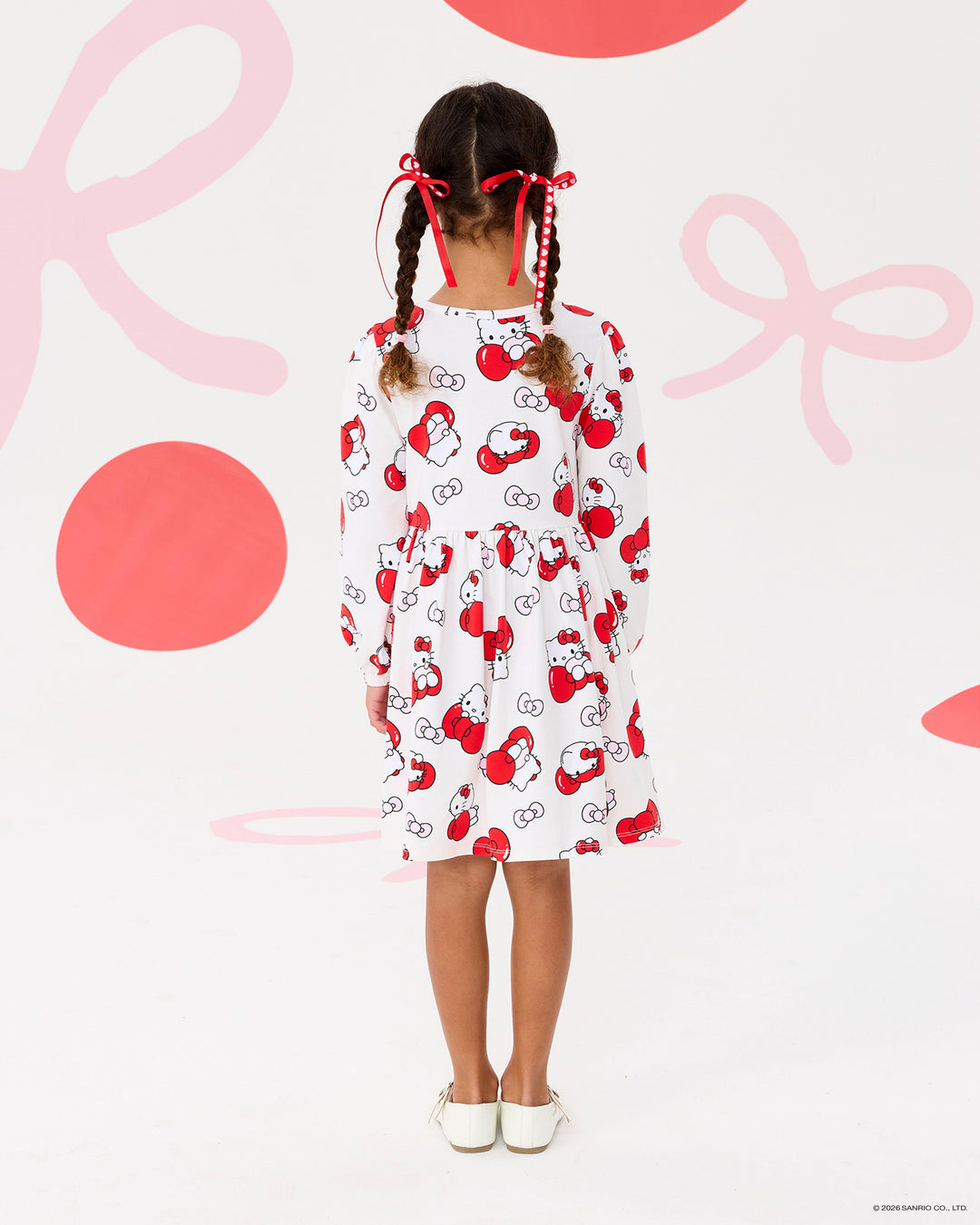 HELLO KITTY QUIRKY LONG SLEEVE JERSEY DRESS