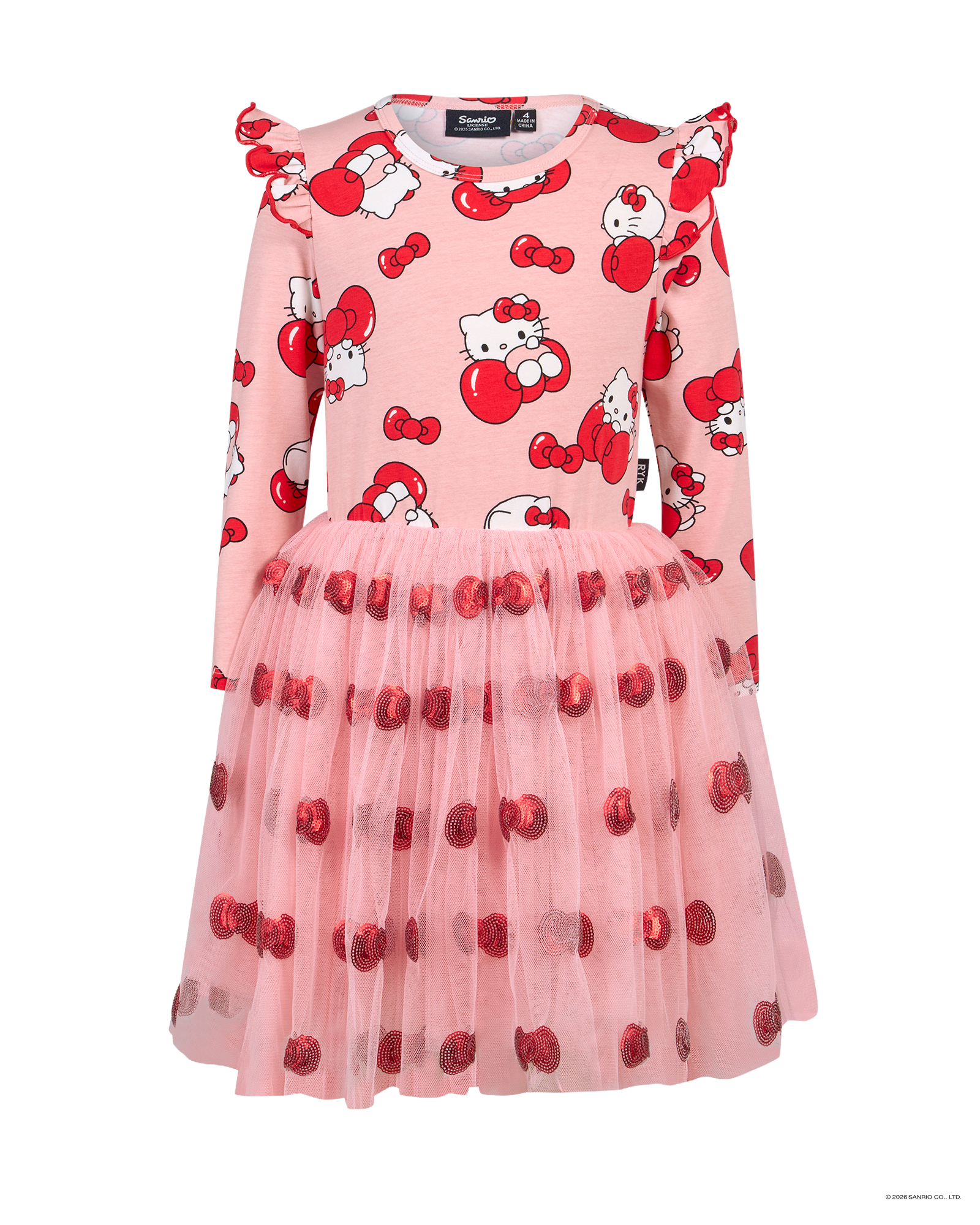 HELLO KITTY QUIRKY LONG SLEEVE TULLE DRESS