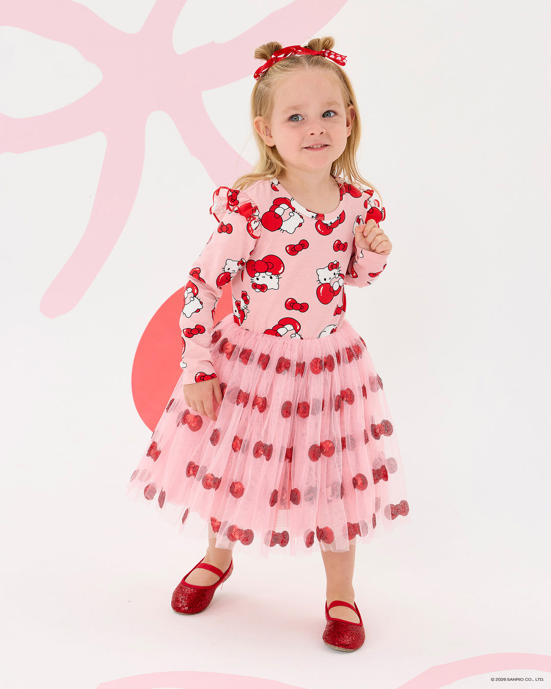 HELLO KITTY QUIRKY LONG SLEEVE TULLE DRESS