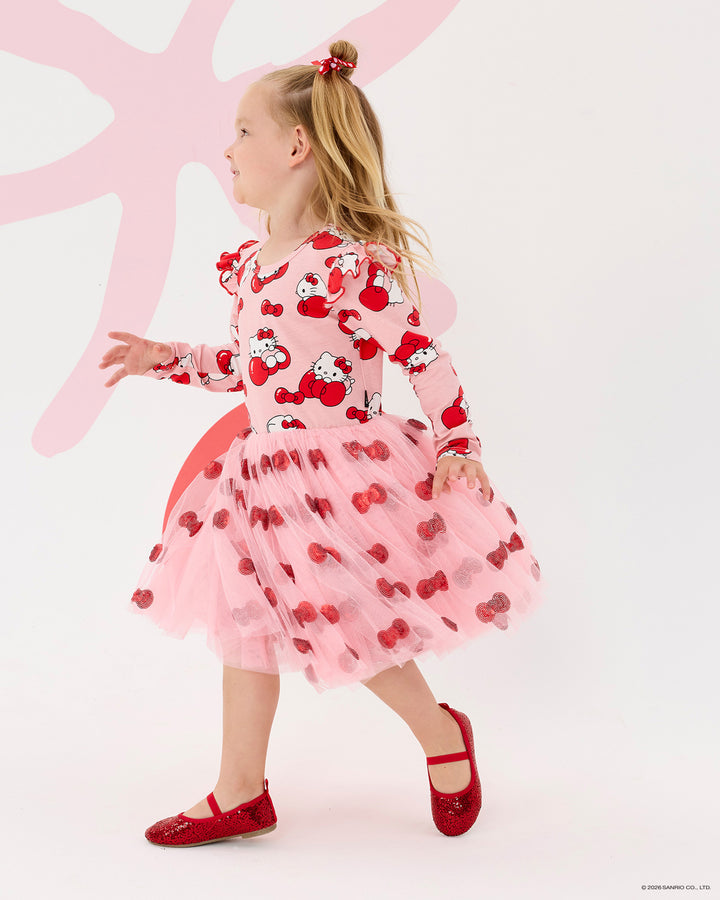 HELLO KITTY QUIRKY LONG SLEEVE TULLE DRESS