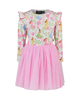 DISNEY PRINCESS FLORAL HEARTS LONG SLEEVE TULLE DRESS