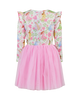 DISNEY PRINCESS FLORAL HEARTS LONG SLEEVE TULLE DRESS