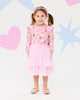 DISNEY PRINCESS CANDY HEARTS LONG SLEEVE FRILL DRESS