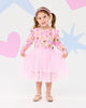 DISNEY PRINCESS CANDY HEARTS LONG SLEEVE FRILL DRESS