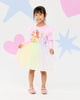 DISNEY PRINCESS RAINBOW LONG SLEEVE TRIO DRESS