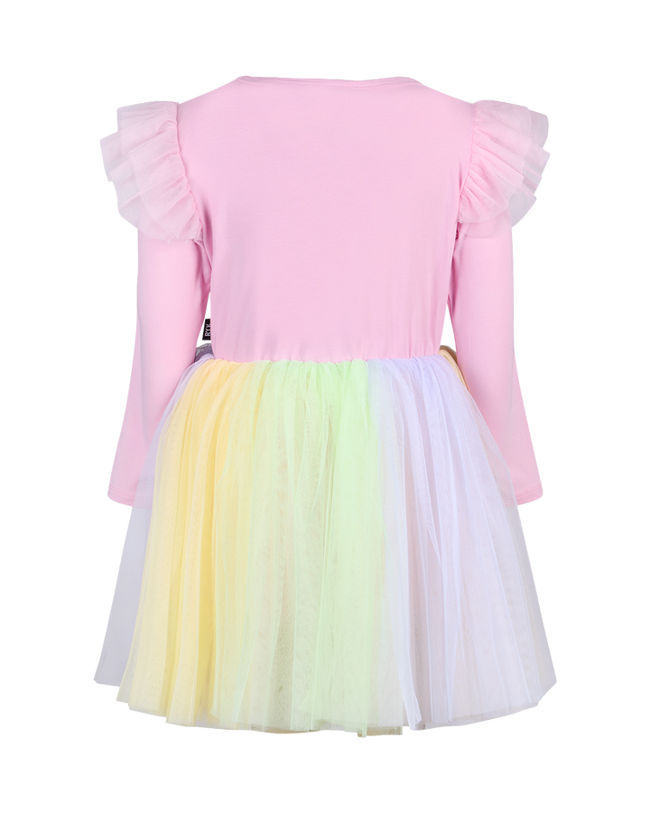 DISNEY PRINCESS RAINBOW LONG SLEEVE TRIO DRESS