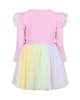 DISNEY PRINCESS RAINBOW LONG SLEEVE TRIO DRESS