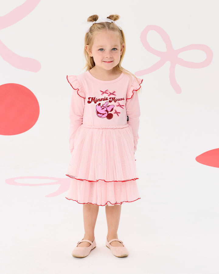 MINNIE MOUSE FRILL LONG SLEEVE TULLE DRESS