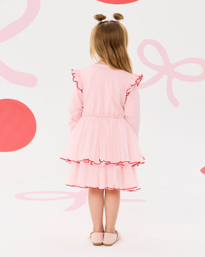 MINNIE MOUSE FRILL LONG SLEEVE TULLE DRESS