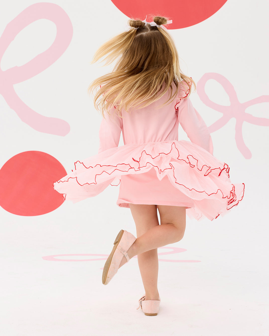MINNIE MOUSE FRILL LONG SLEEVE TULLE DRESS