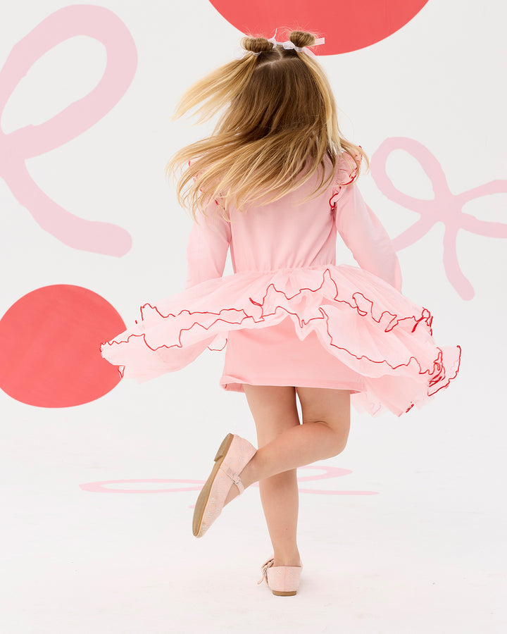 MINNIE MOUSE FRILL LONG SLEEVE TULLE DRESS