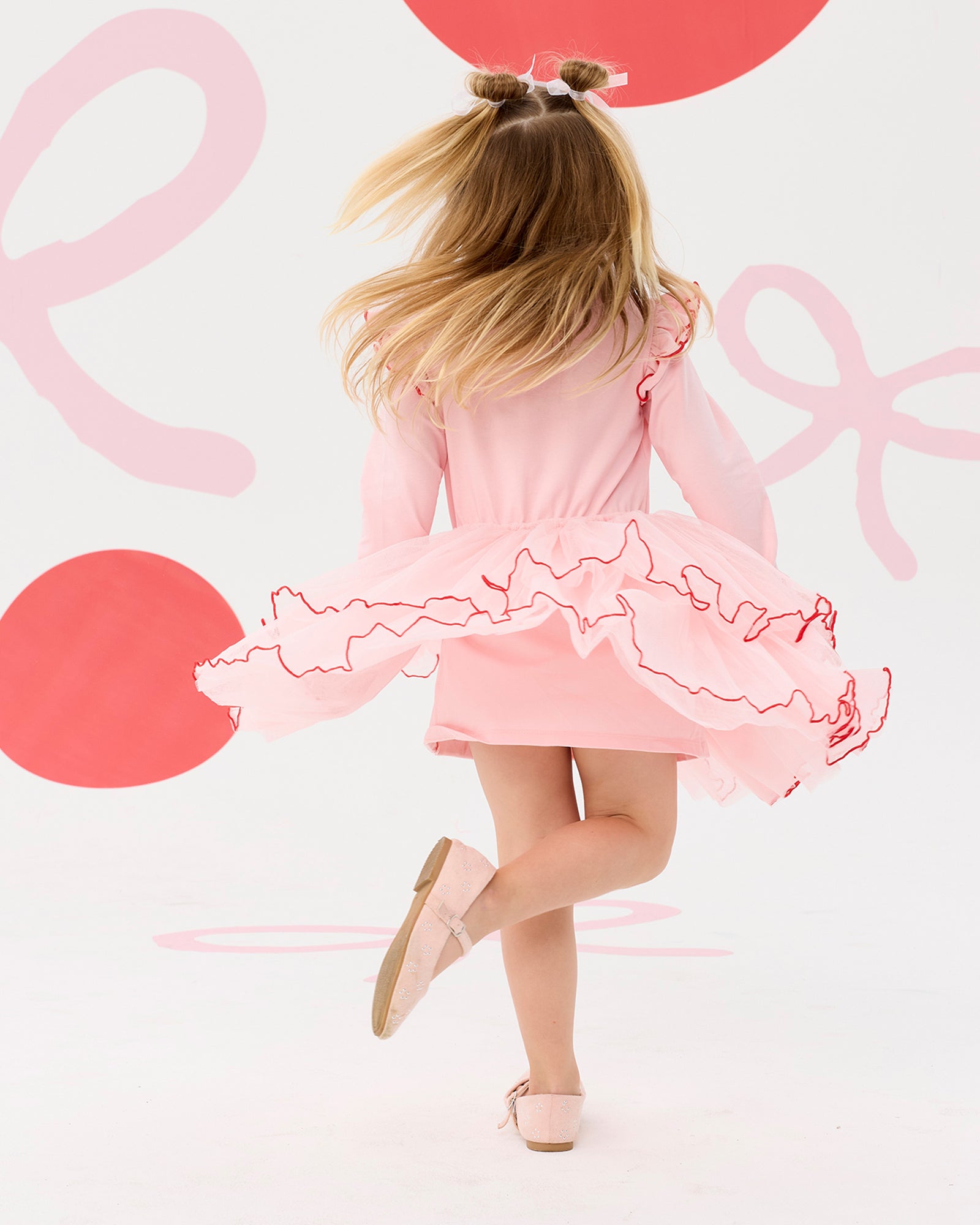MINNIE MOUSE FRILL LONG SLEEVE TULLE DRESS