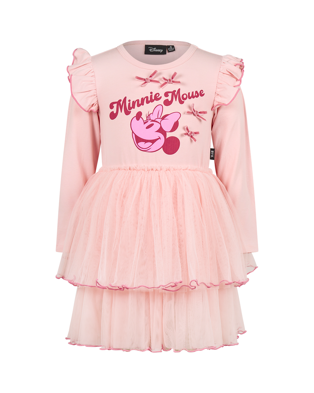 MINNIE MOUSE FRILL LONG SLEEVE TULLE DRESS