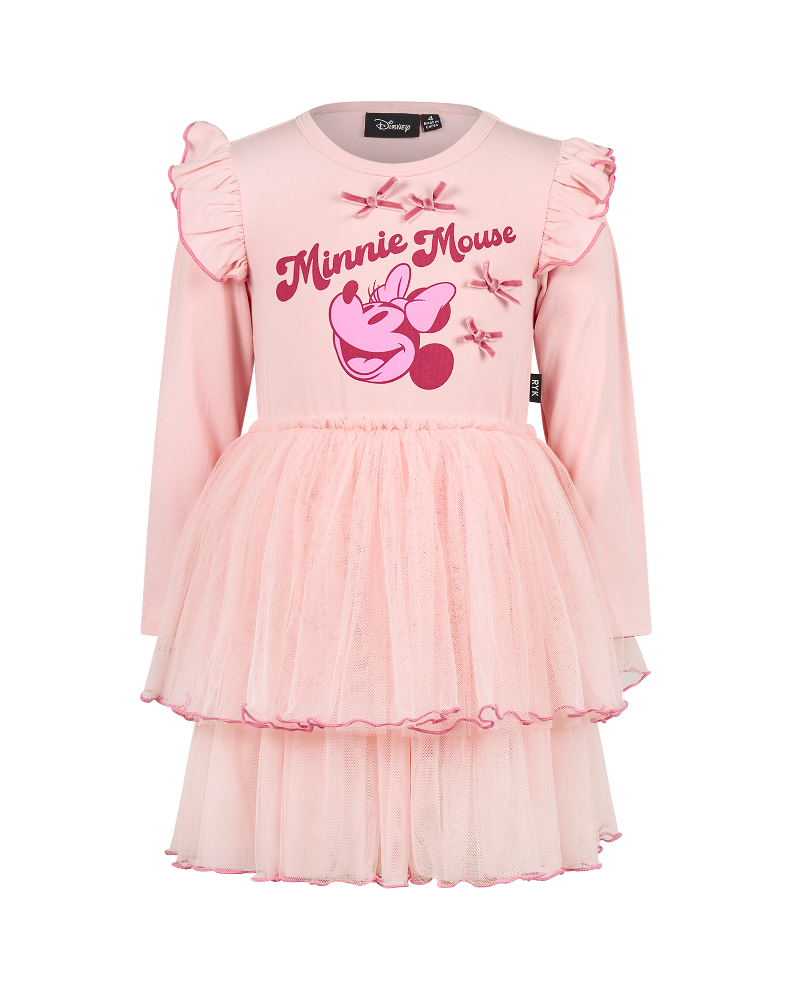 MINNIE MOUSE FRILL LONG SLEEVE TULLE DRESS