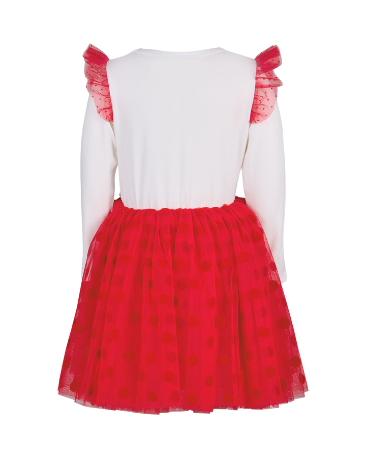 MINNIE MOUSE LONG SLEEVE DOT DRESS