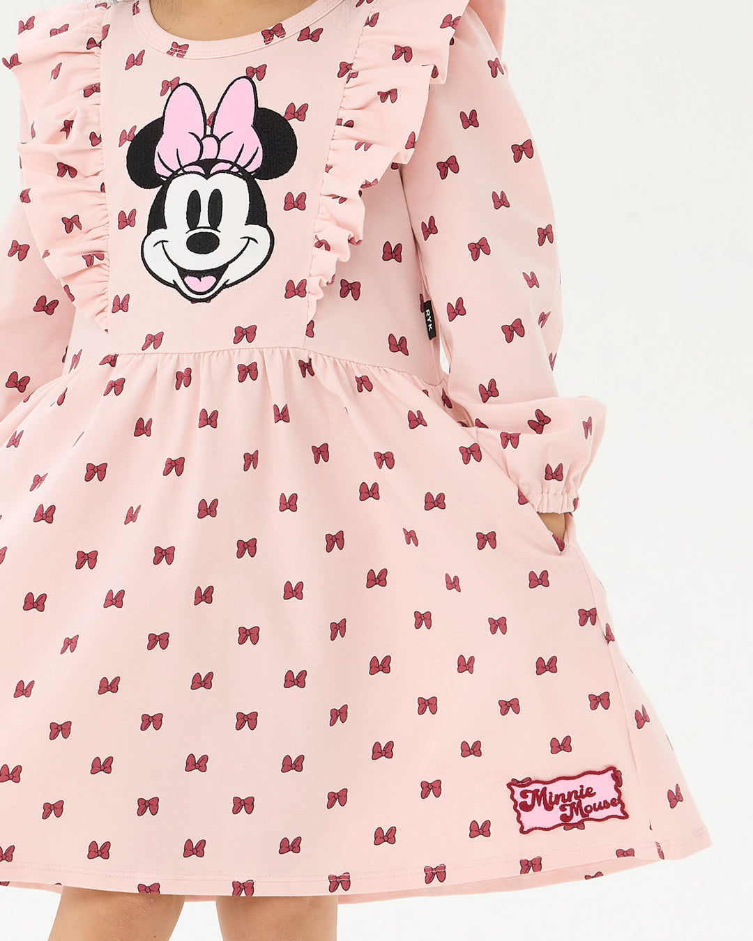 MINNIE MOUSE MINNIE BOW LONG SLEEVE JERSEY DRESS