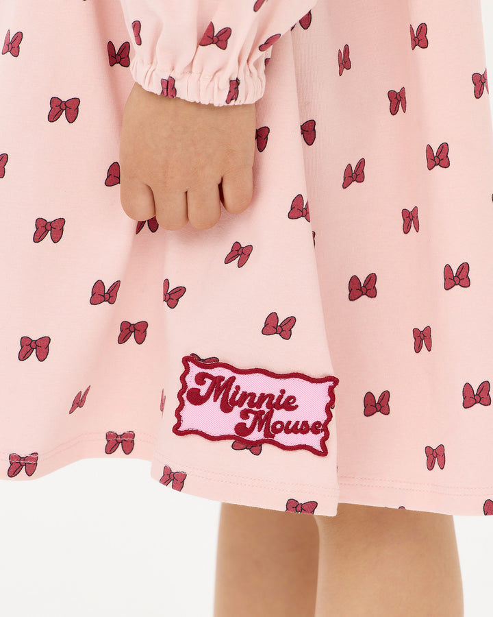 MINNIE MOUSE MINNIE BOW LONG SLEEVE JERSEY DRESS