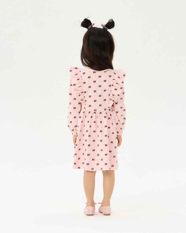MINNIE MOUSE MINNIE BOW LONG SLEEVE JERSEY DRESS