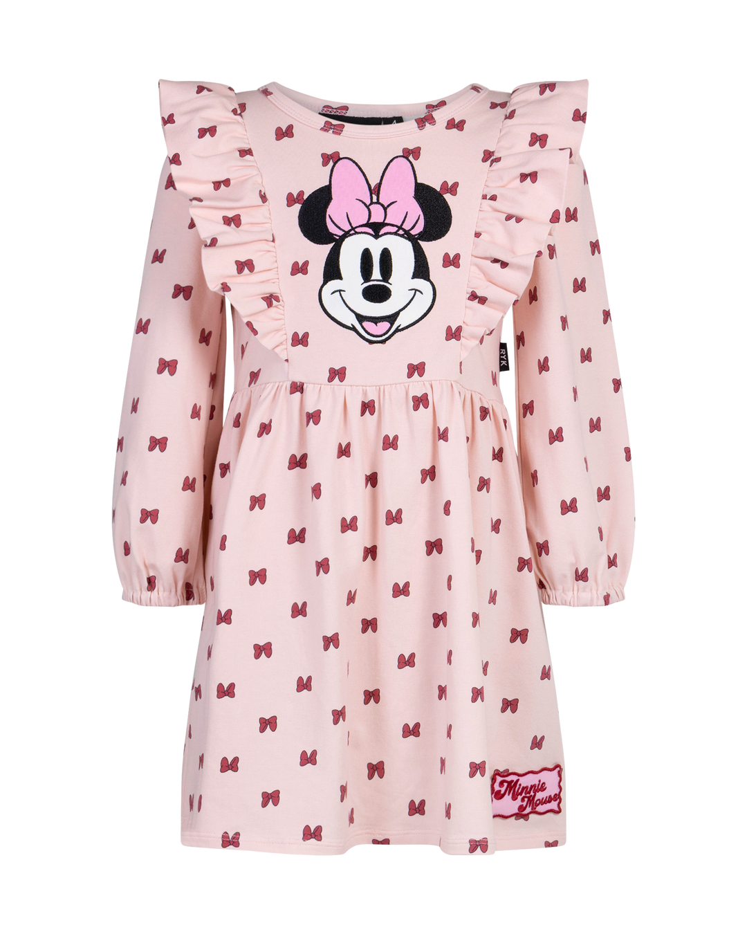 MINNIE MOUSE MINNIE BOW LONG SLEEVE JERSEY DRESS
