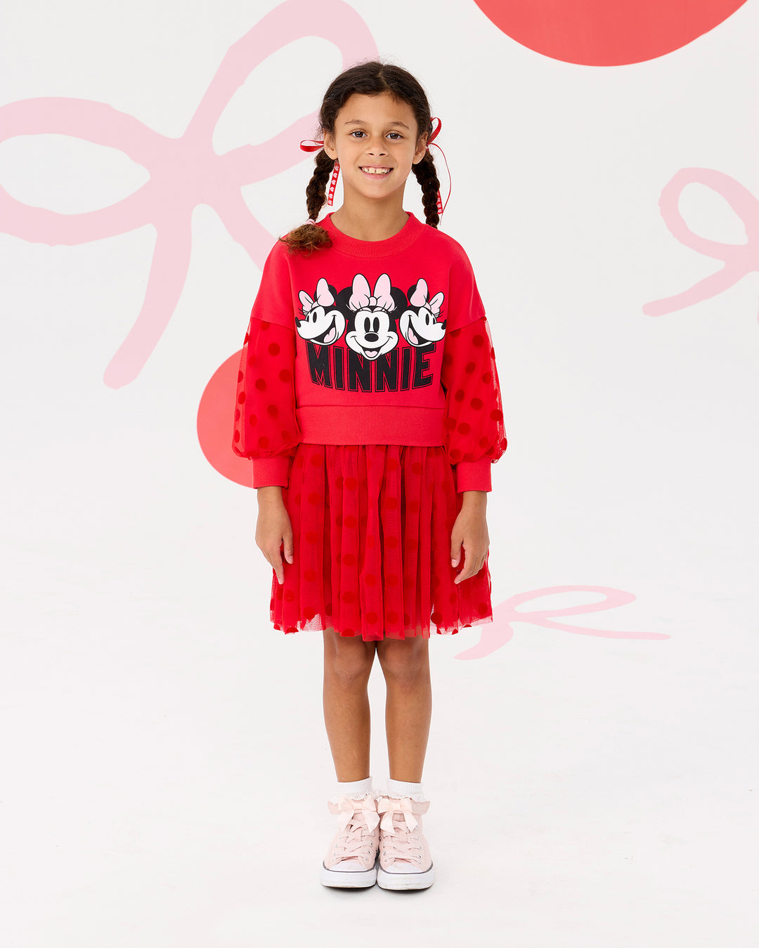MINNIE MOUSE MINI BOW JUMPER DRESS
