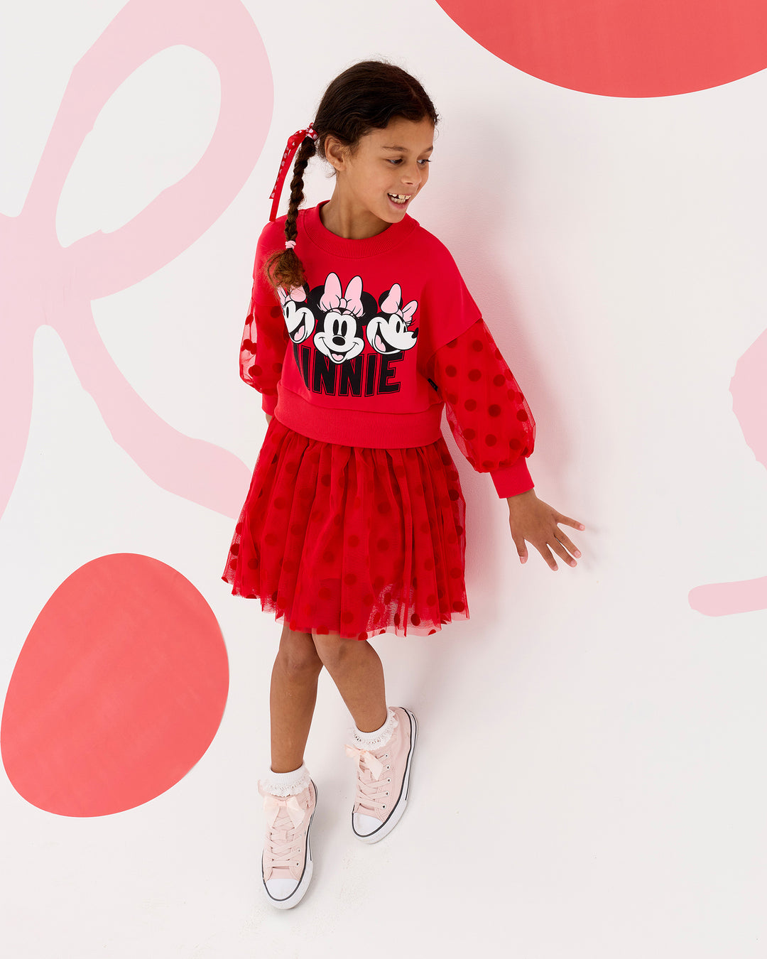 MINNIE MOUSE MINI BOW JUMPER DRESS