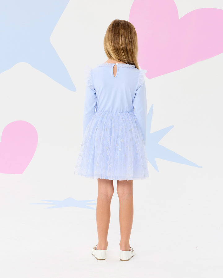 FROZEN ELSA LONG SLEEVE COLLAR DRESS