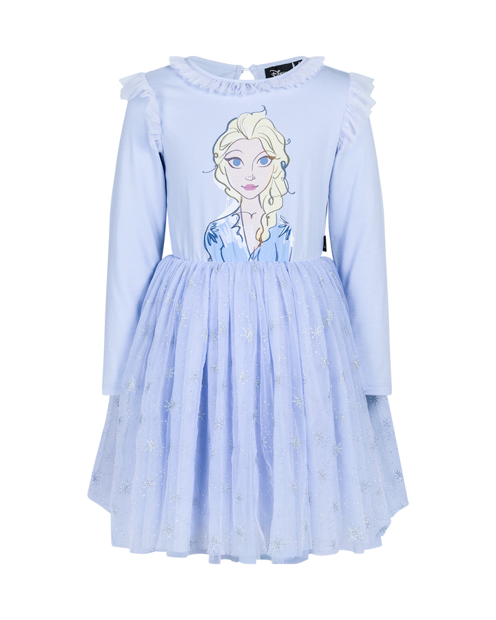 FROZEN ELSA LONG SLEEVE COLLAR DRESS