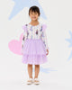 FROZEN SISTERS STRIPE LONG SLEEVE TULLE DRESS