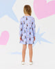 FROZEN STRIPE LONG SLEEVE JERSEY DRESS