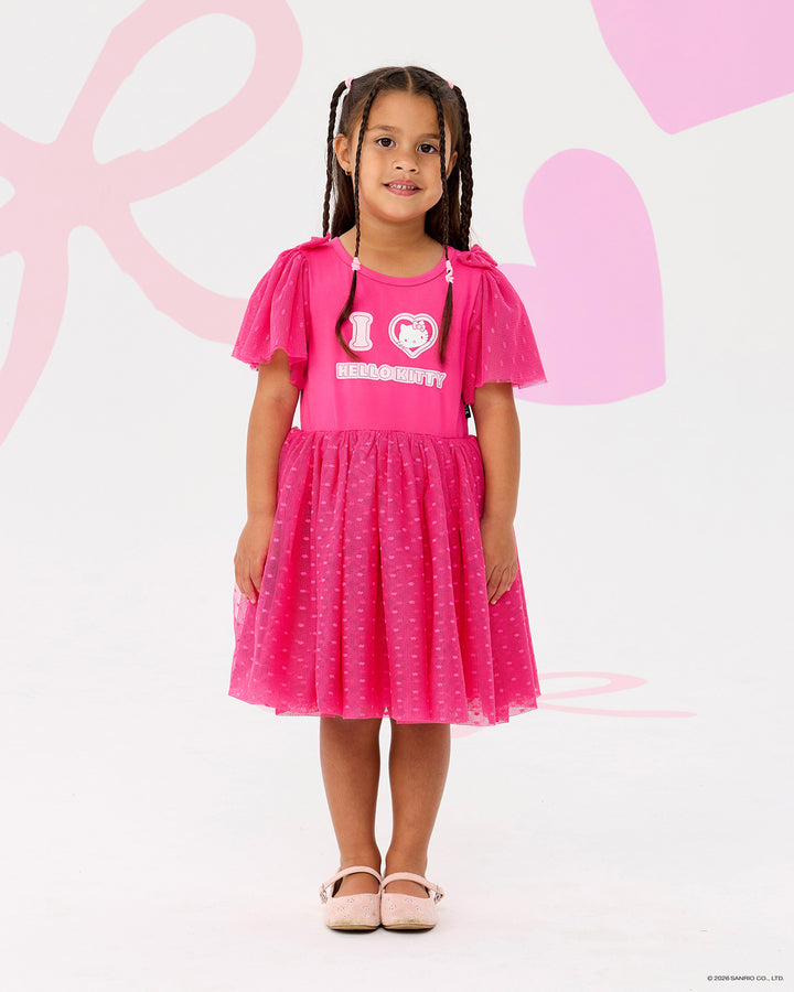 HELLO KITTY I HEART SHORT SLEEVE DOT DRESS | Rock Your Baby