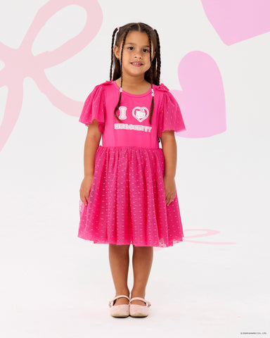 HELLO KITTY I HEART SHORT SLEEVE DOT DRESS