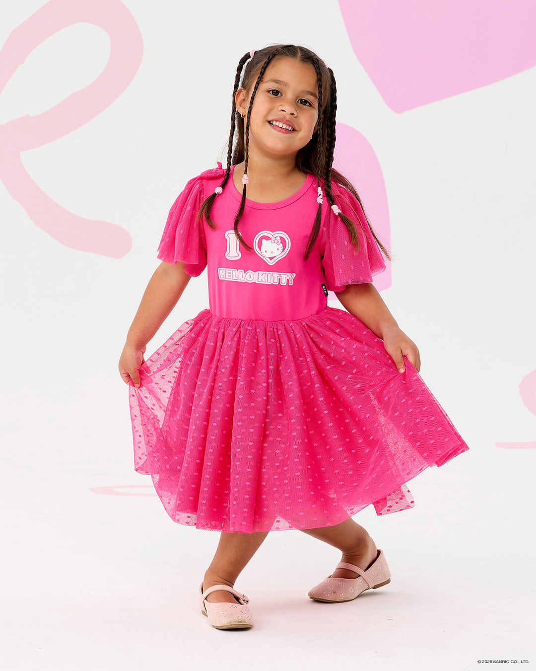 HELLO KITTY I HEART SHORT SLEEVE DOT DRESS