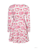 HELLO KITTY STICKERS LONG SLEEVE FLARE DRESS