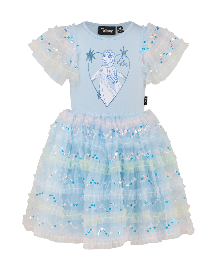 FROZEN ICY DELIGHT FRILL SEQUIN DRESS