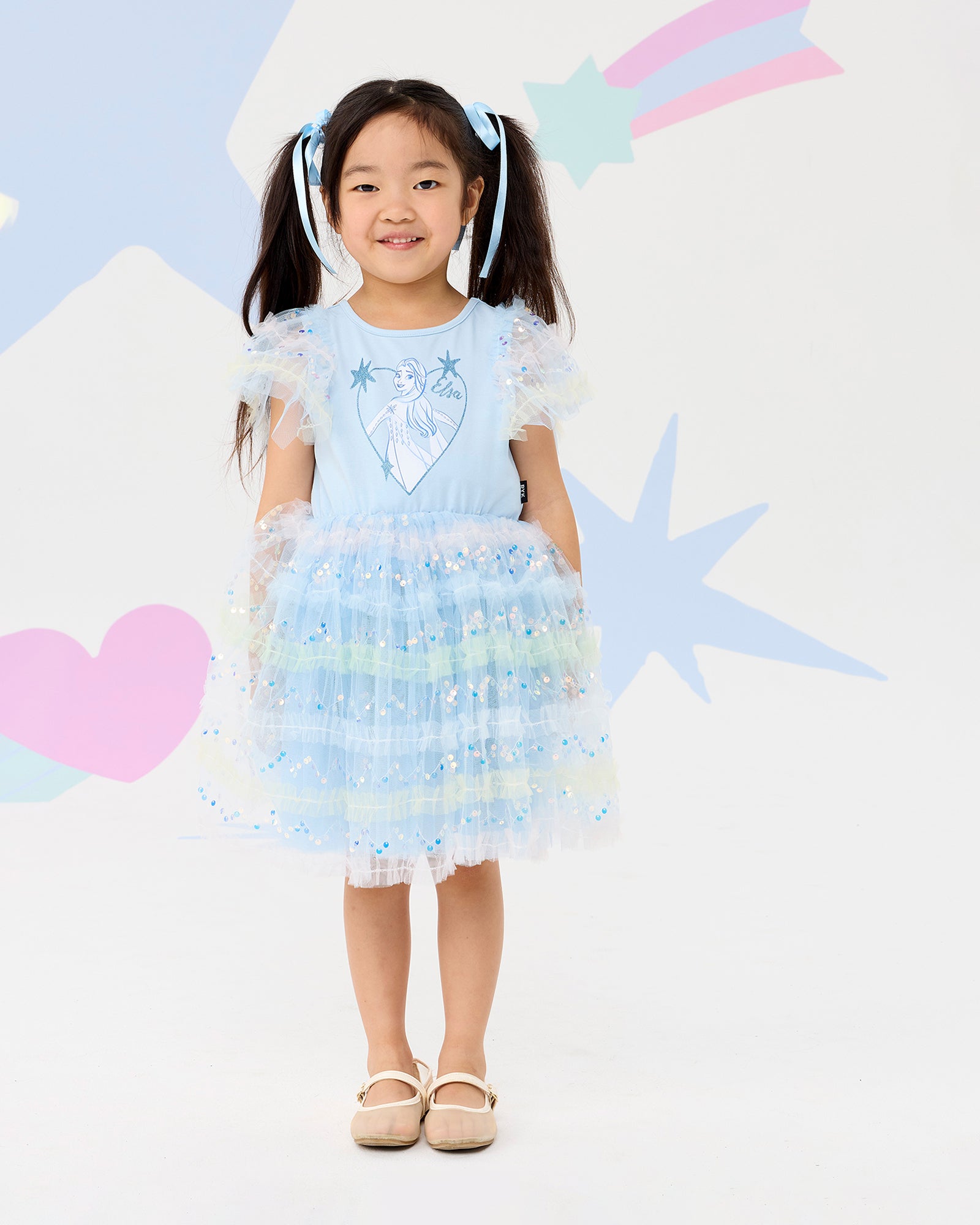 FROZEN ICY DELIGHT FRILL SEQUIN DRESS | Rock Your Baby