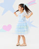 FROZEN ICY DELIGHT FRILL SEQUIN DRESS