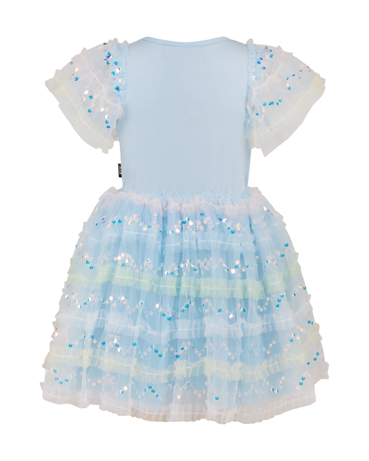 FROZEN ICY DELIGHT FRILL SEQUIN DRESS