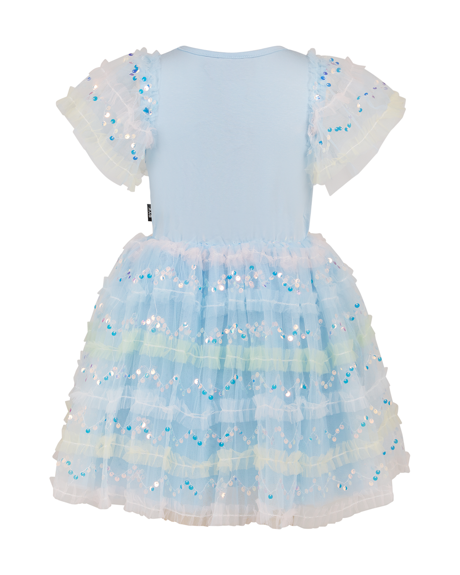 FROZEN ICY DELIGHT FRILL SEQUIN DRESS
