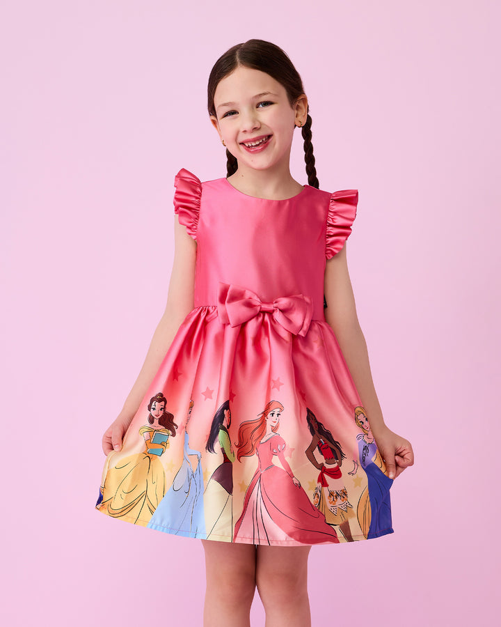DISNEY PRINCESS BORDER PRINT DRESS