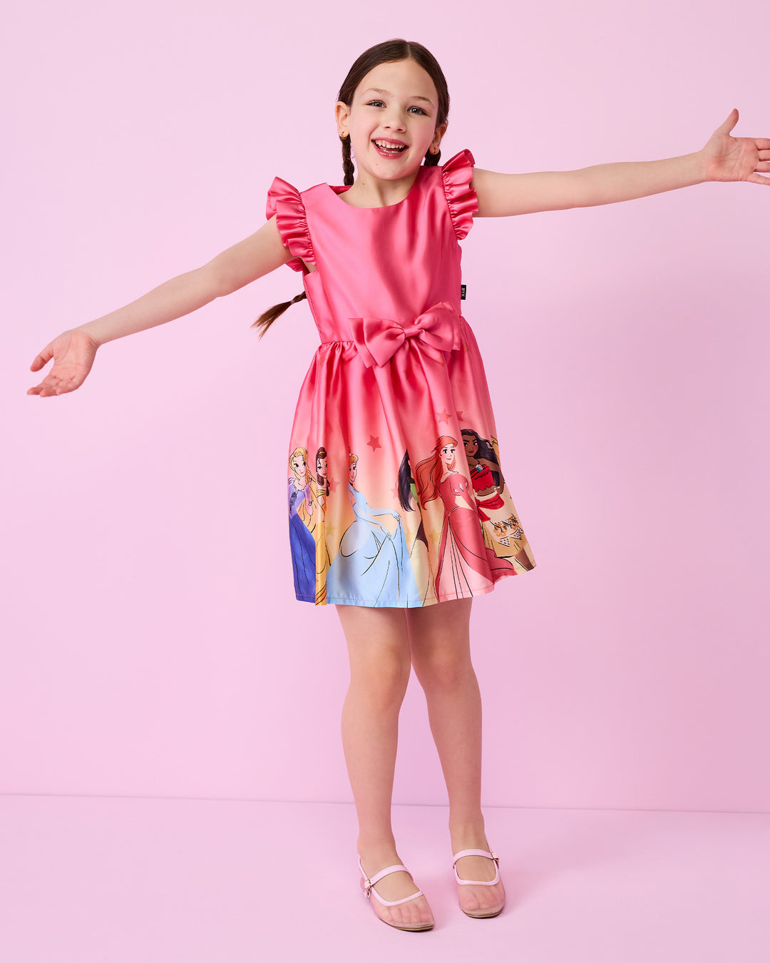 DISNEY PRINCESS BORDER PRINT DRESS