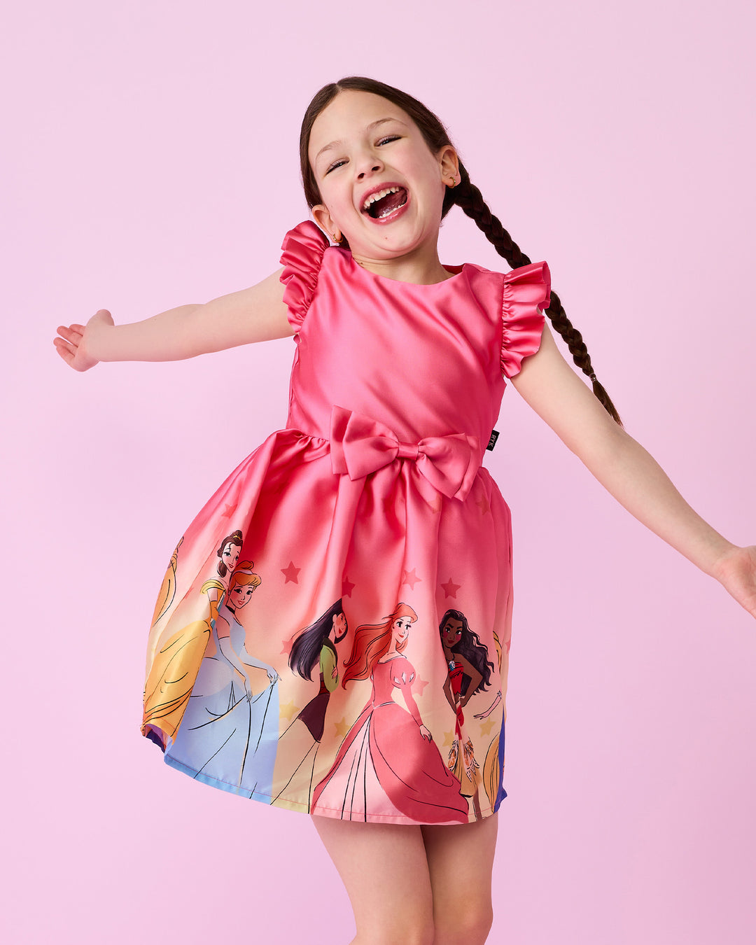 DISNEY PRINCESS BORDER PRINT DRESS