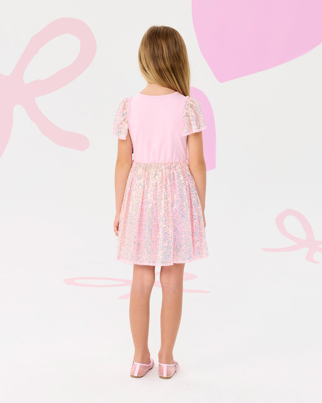DISNEY PRINCESS FLUTTER SEQUIN DRESS