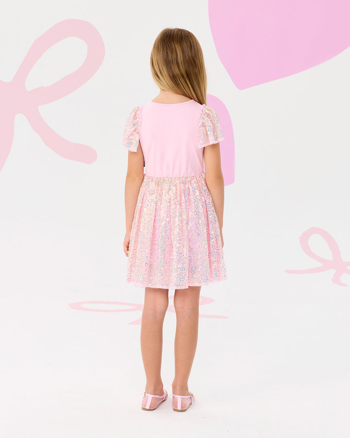 DISNEY PRINCESS FLUTTER SEQUIN DRESS