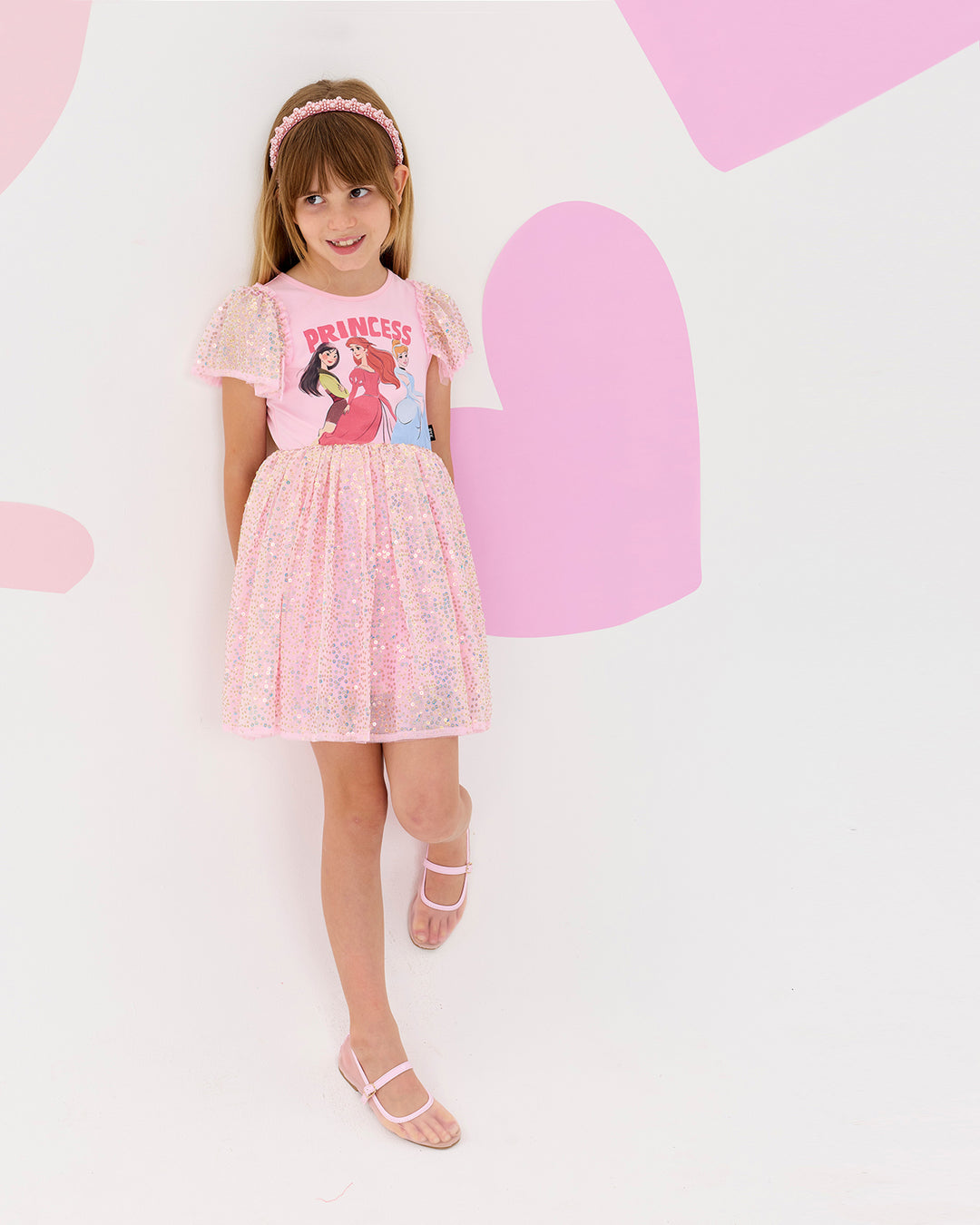 DISNEY PRINCESS FLUTTER SEQUIN DRESS | Rock Your Baby