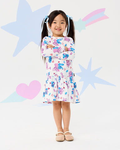 DISNEY STITCH & ANGEL LONG SLEEVE JERSEY DRESS